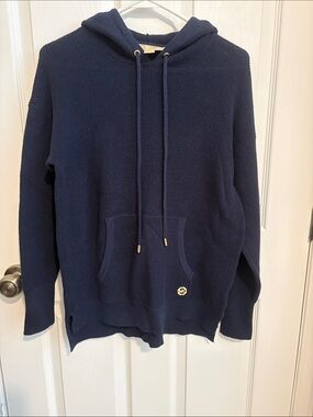 MICHAEL Michael Kors Navy Hooded Knit Sweater